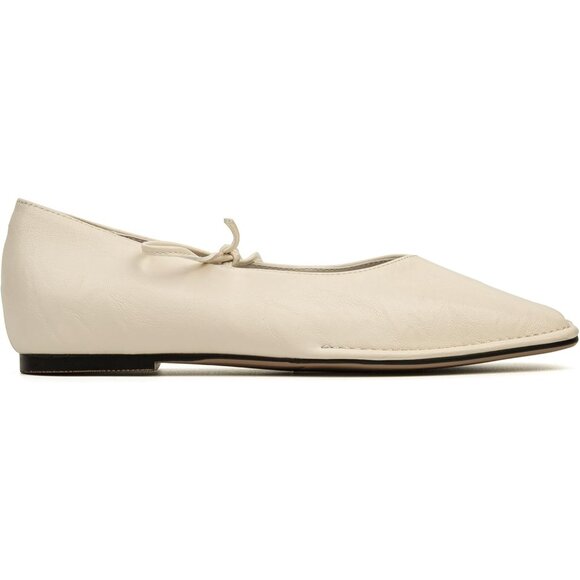 Women Beige Square Toe Comfortable Slip-On Lace-Up Loafers Summer Shoes - Picture 5 of 6